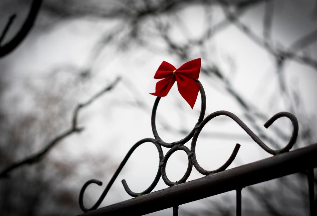 Colourful ribbon with a shallow depth of field